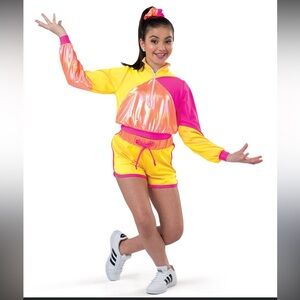 Neon 90s track suit hip hop dance costume Kids costume Shoop “a wish come true”